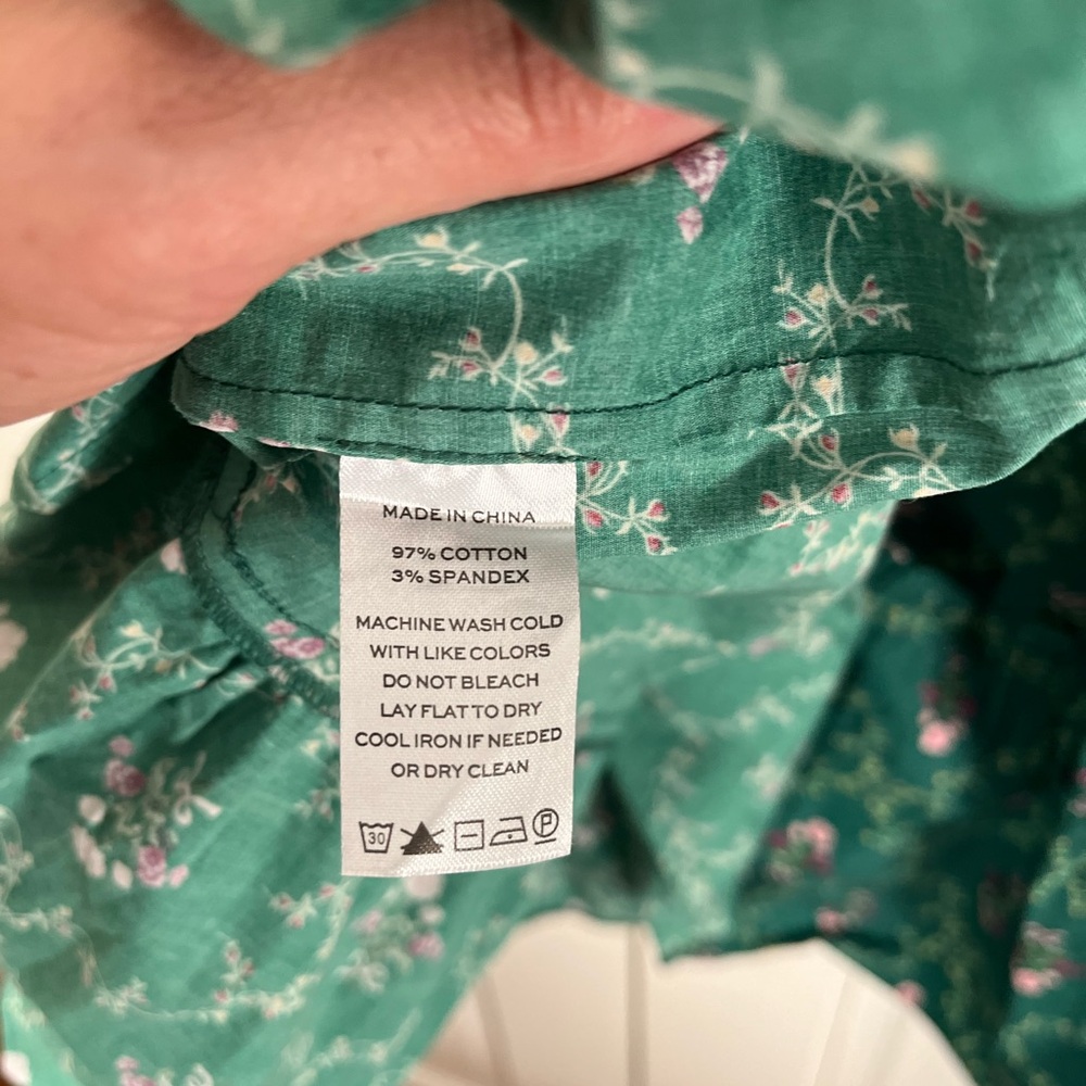 Hill House Ellie Nap Dress Emerald Trellis Size XS - Picture 7 of 9
